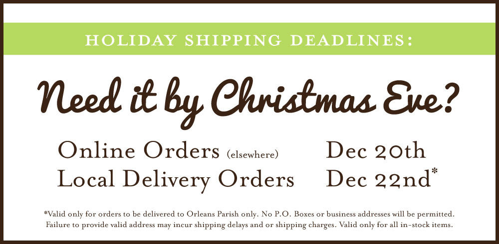 Shipping Deadlines for Christmas 2016
